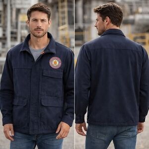 BULWARK Flame Resistant Jacket Mens XXL Navy Workwear Utility